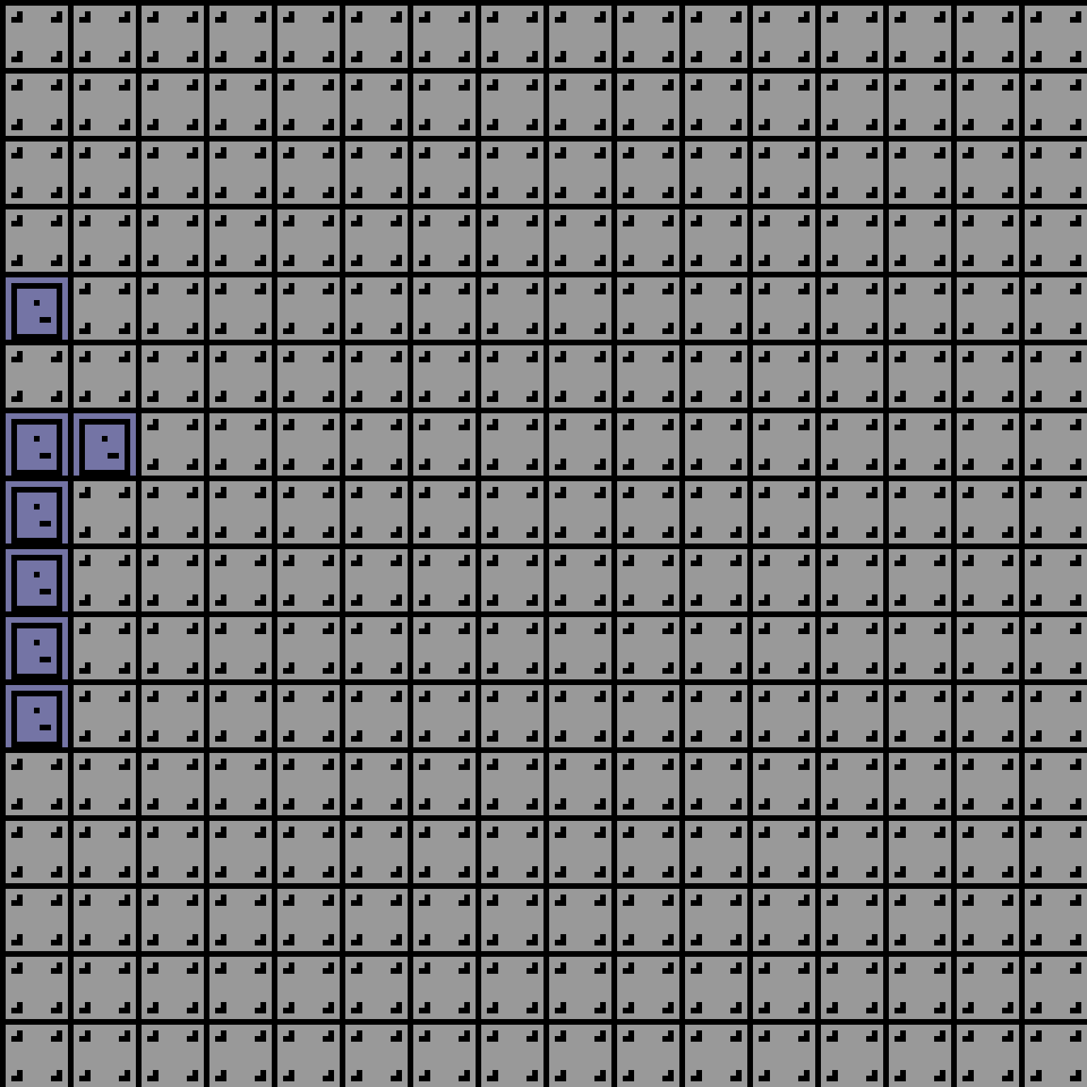 Cell by cell, version 4, space station, frontier order, 16 by 16 cells.