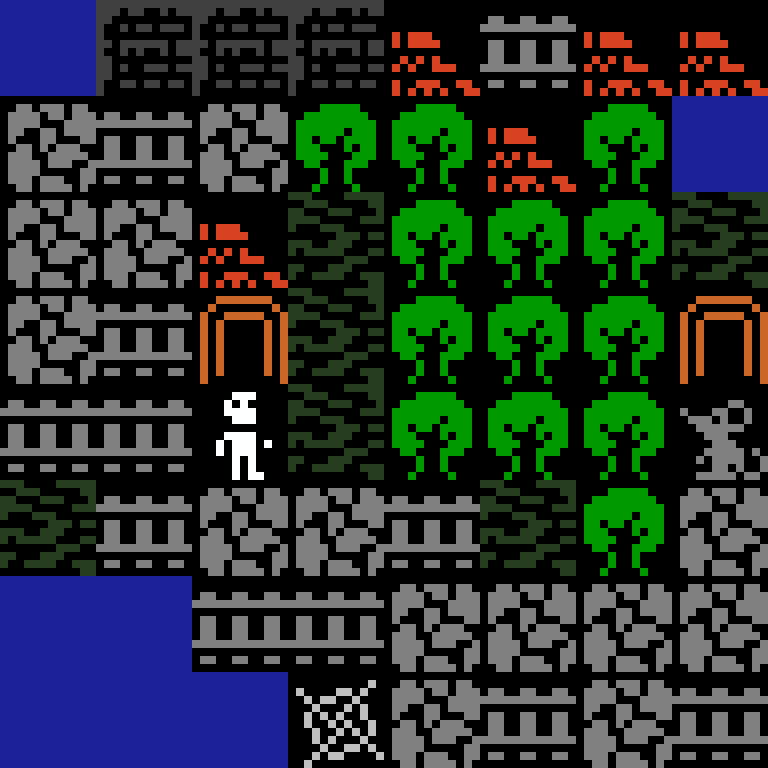 Cell by cell, version 4, jungle temple, frontier order, 8 by 8 cells.