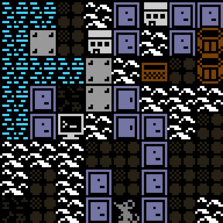 Cell by cell, version 4, arctic base, random order, 8 by 8 cells.