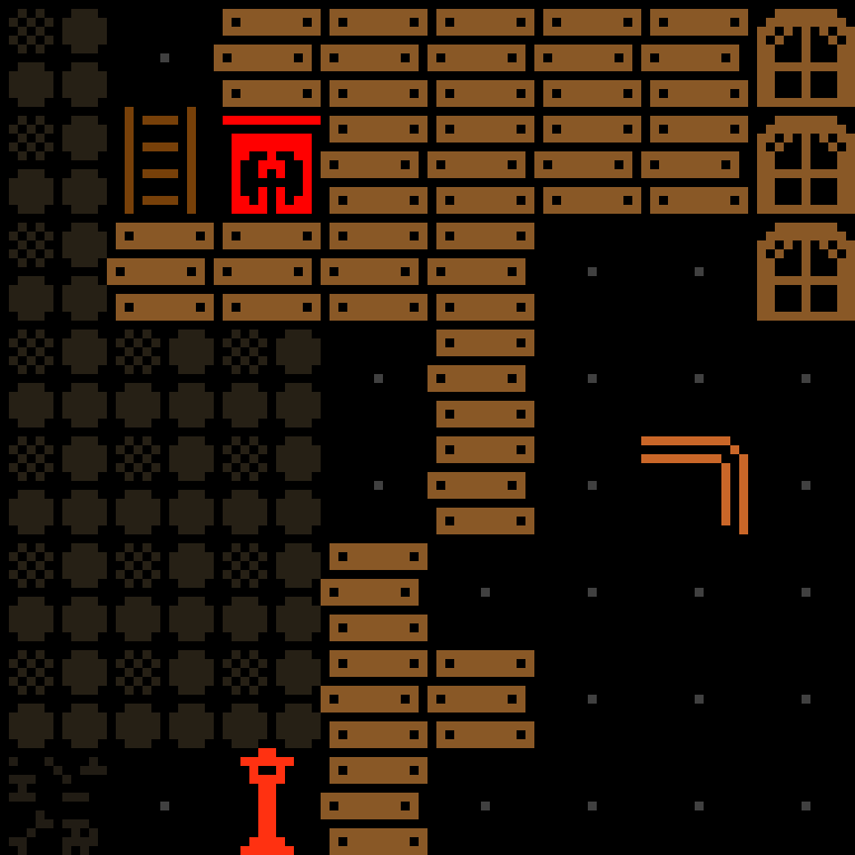 Cell by cell, version 4, haunted mansion, frontier order, 8 by 8 cells.