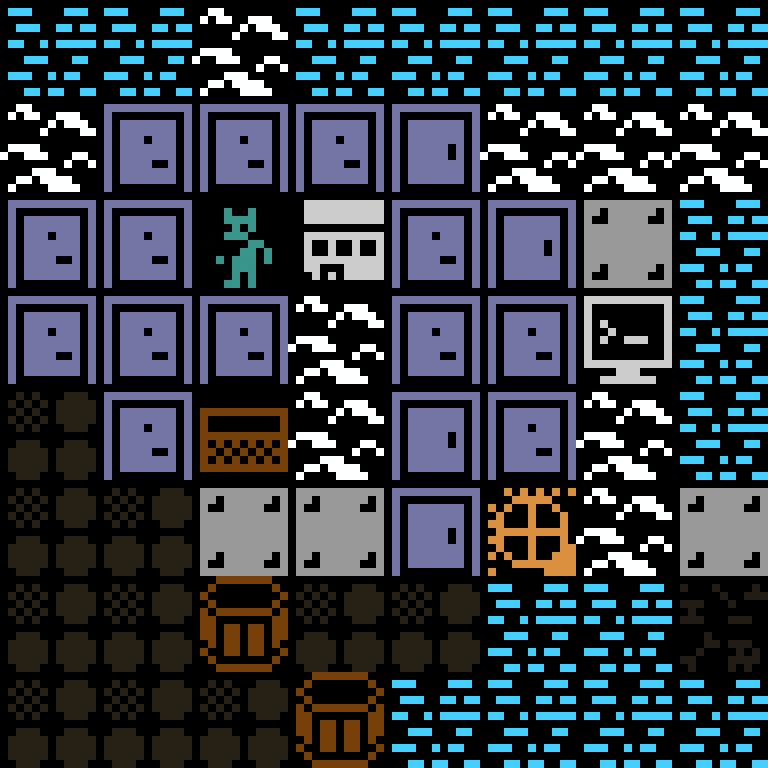 Cell by cell, version 5, arctic base, frontier order, 8 by 8 cells.