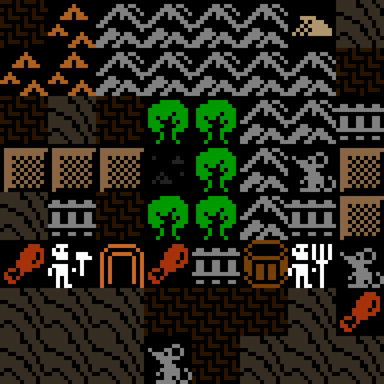 Cell by cell, version 5, desert outpost, spiral order, 8 by 8 cells.