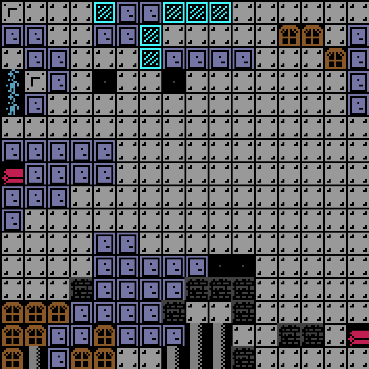 Cell by cell, version 5, space station, frontier order, 16 by 16 cells.