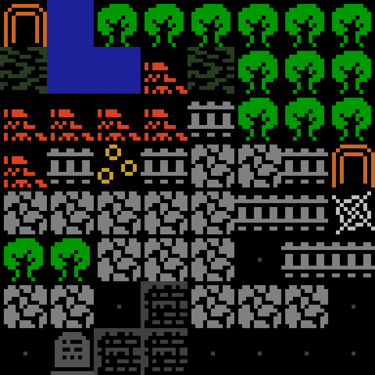 Cell by cell, version 5, jungle temple, frontier order, 8 by 8 cells.