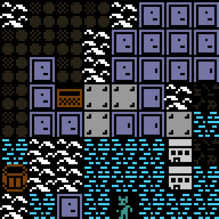 Cell by cell, version 5, arctic base, random order, 8 by 8 cells.
