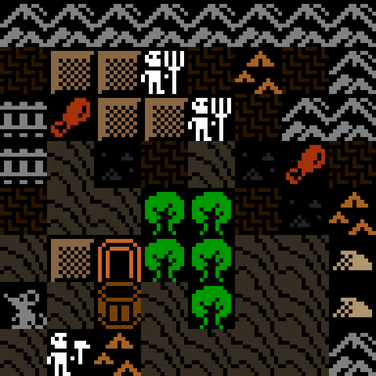 Cell by cell, version 5, desert outpost, frontier order, 8 by 8 cells.