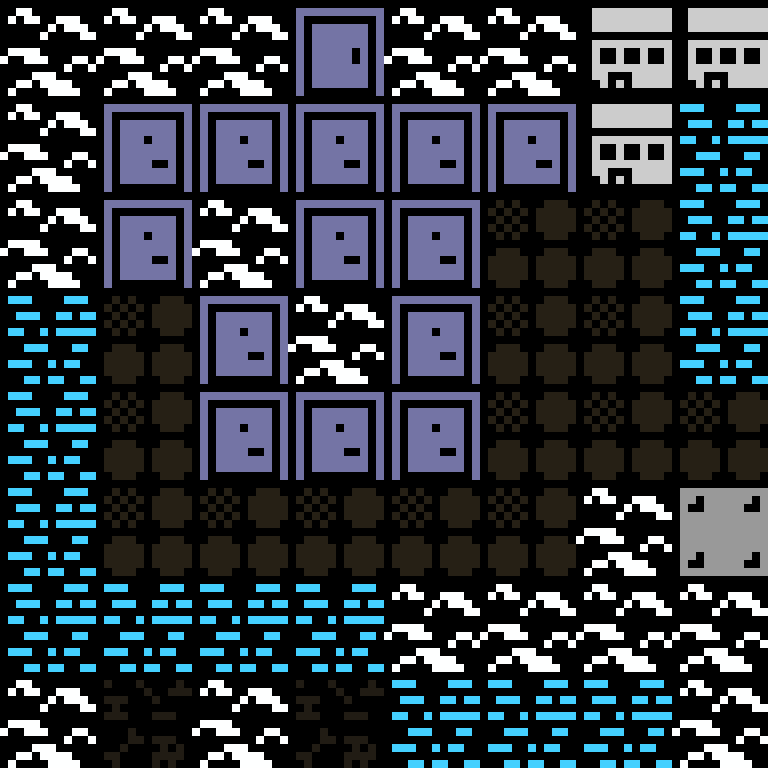 Cell by cell, version 5, arctic base, spiral order, 8 by 8 cells.