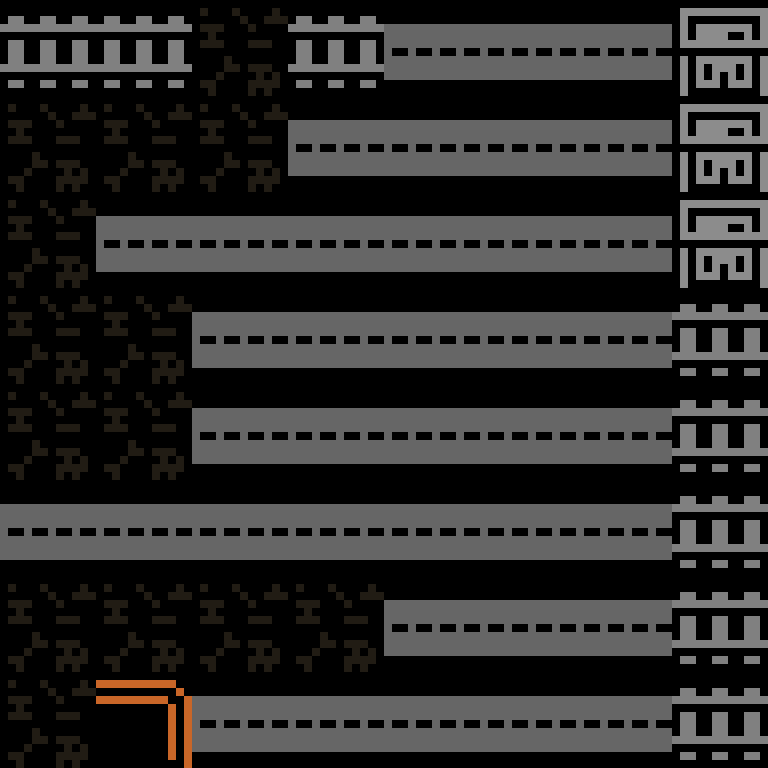 Cell by cell, version 5, cyberpunk block, frontier order, 8 by 8 cells.