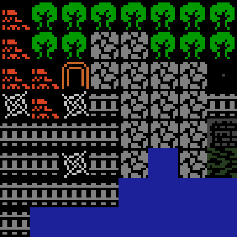 Cell by cell, version 6, jungle temple, frontier order, 8 by 8 cells.