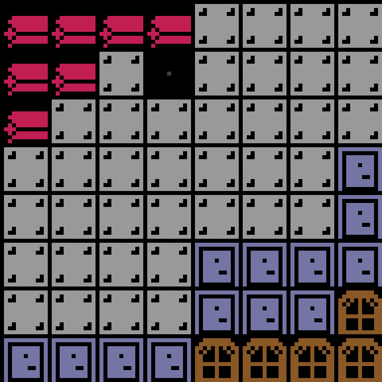 Cell by cell, version 6, space station, branching order, 8 by 8 cells.