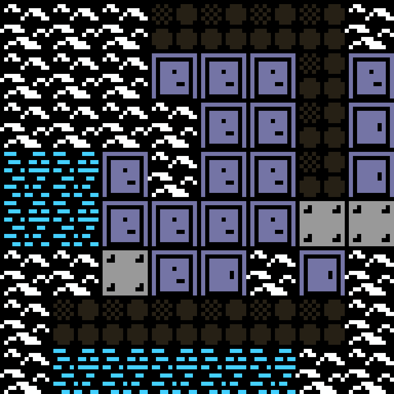 Cell by cell, version 6, arctic base, spiral order, 8 by 8 cells.