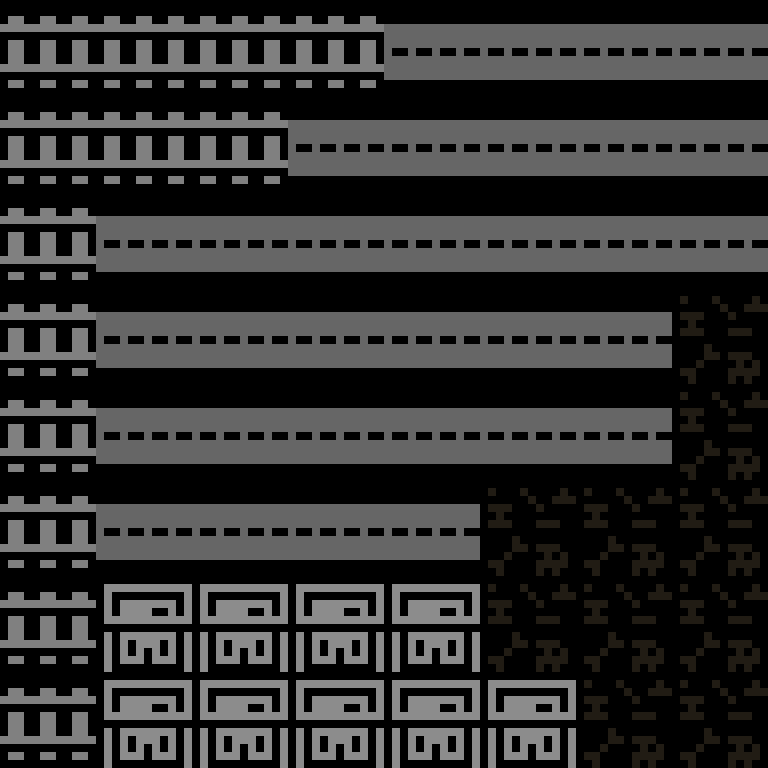 Cell by cell, version 6, cyberpunk block, frontier order, 8 by 8 cells.