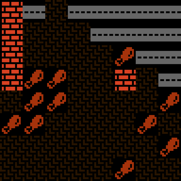 Cell by cell, version 6, market, frontier order, 8 by 8 cells.