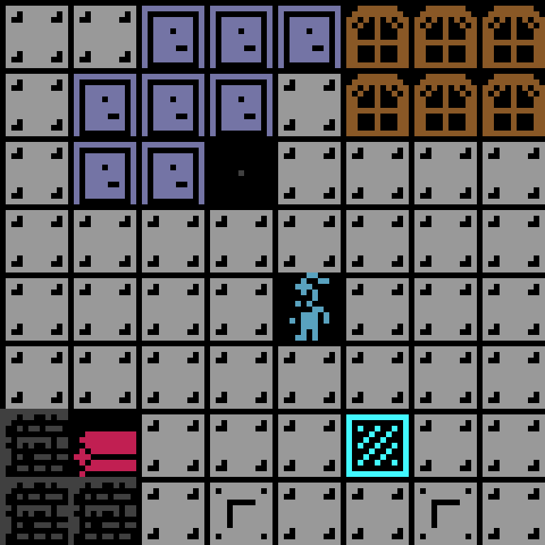 Cell by cell, version 6, space station, random order, 8 by 8 cells.