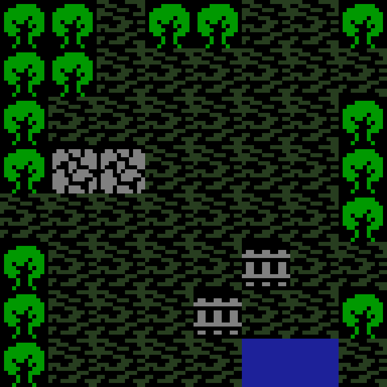 Batched, with version 7’s code, jungle temple, frontier order, 8 by 8 cells.