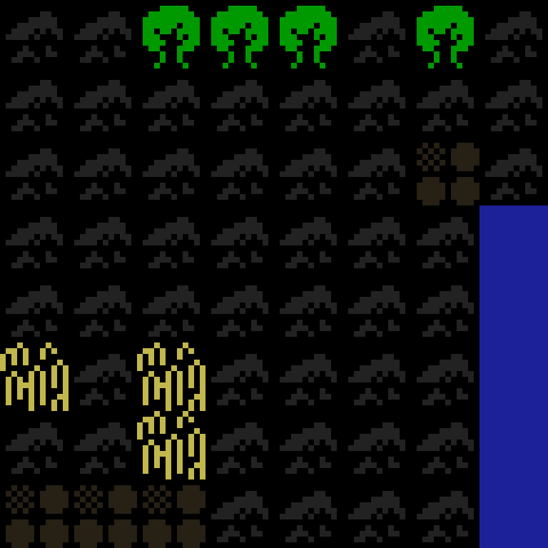 Batched, with version 7’s code, medieval village, frontier order, 8 by 8 cells.