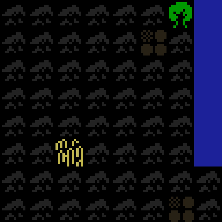 Batched, with version 7’s code, medieval village, frontier order, 8 by 8 cells.