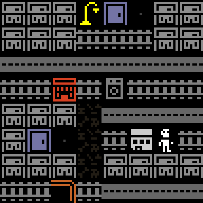 LLM, with version 7’s code, cyberpunk block, clustered order, 8 by 8 cells.