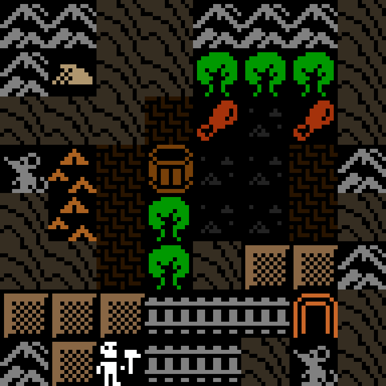 LLM, with version 7’s code, desert outpost, spiral order, 8 by 8 cells.