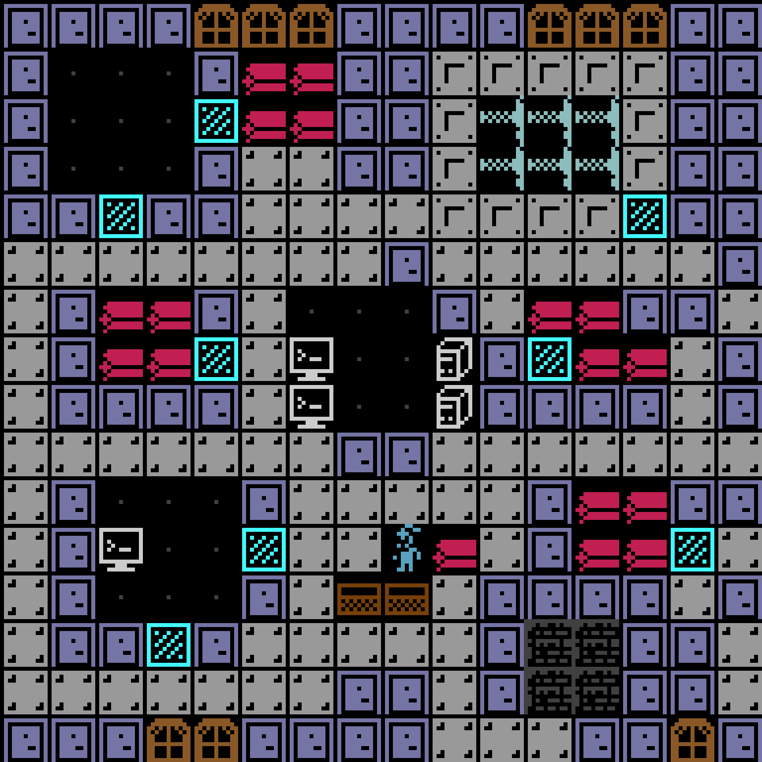 LLM, with version 7’s code, space station, frontier order, 16 by 16 cells.
