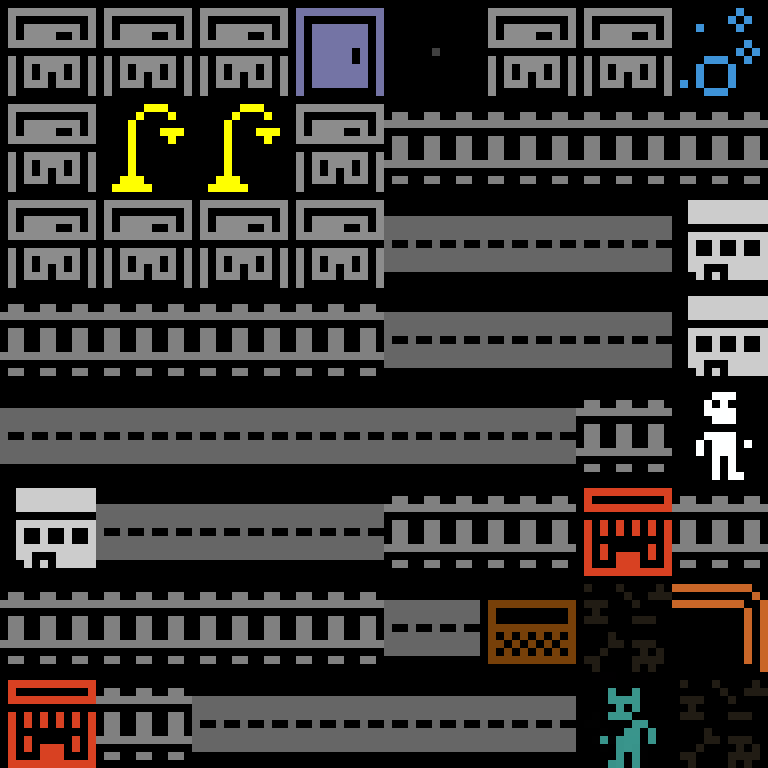LLM, with version 7’s code, cyberpunk block, spiral order, 8 by 8 cells.