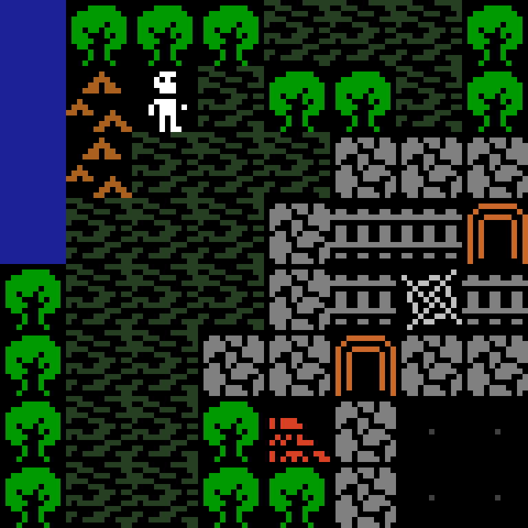 LLM, with version 7’s code, jungle temple, frontier order, 8 by 8 cells.
