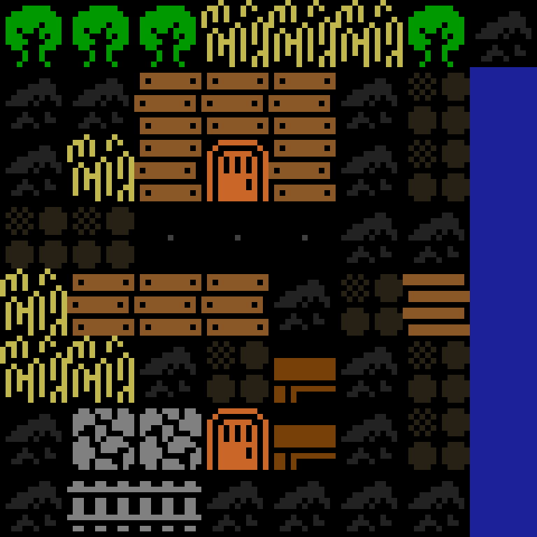 LLM, with version 7’s code, medieval village, frontier order, 8 by 8 cells.