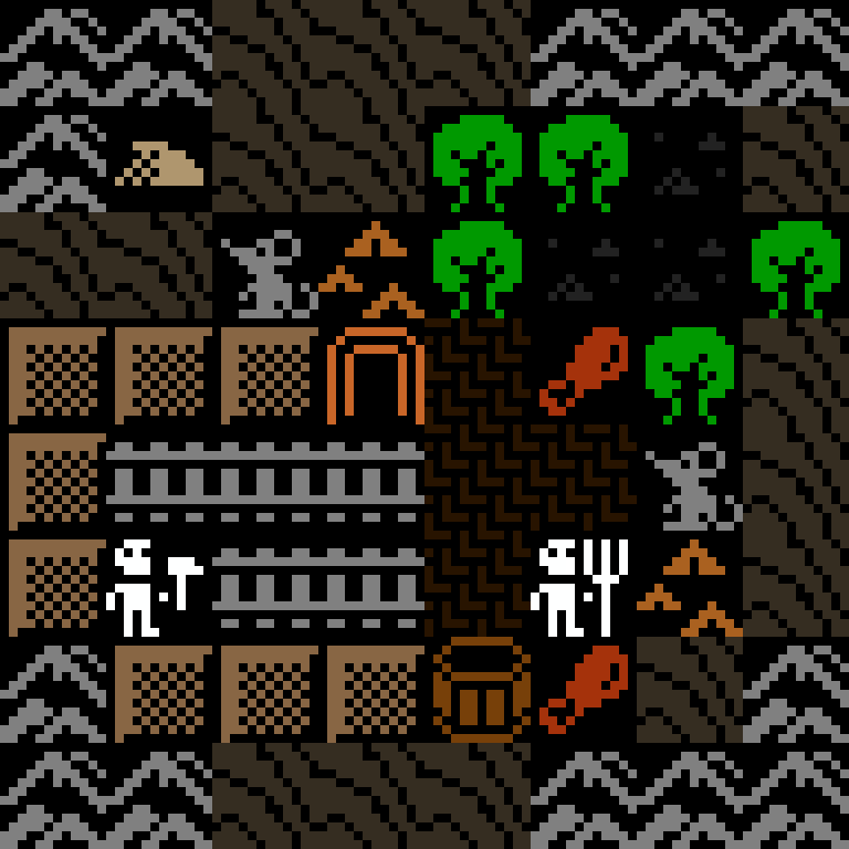 LLM, with version 7’s code, desert outpost, frontier order, 8 by 8 cells.
