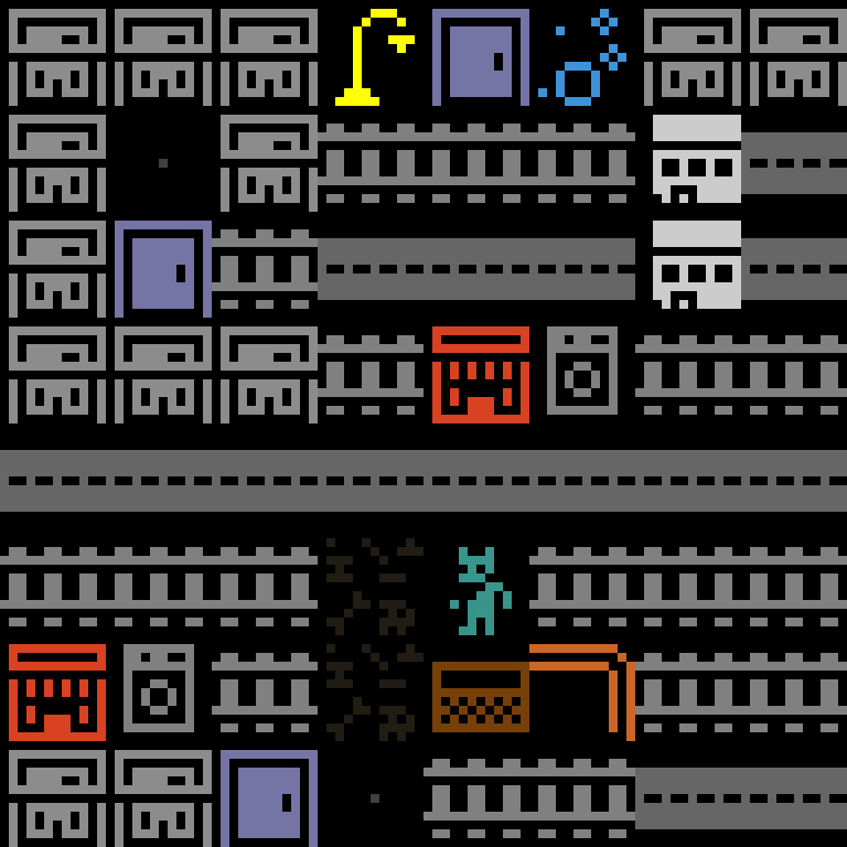 LLM, with version 7’s code, cyberpunk block, frontier order, 8 by 8 cells.