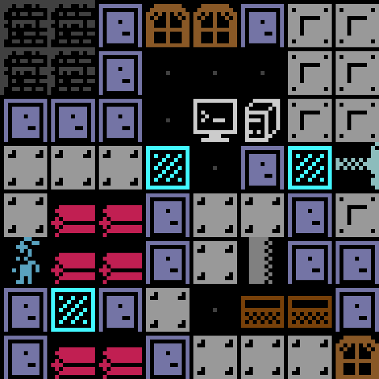 LLM, with version 7’s code, space station, random order, 8 by 8 cells.