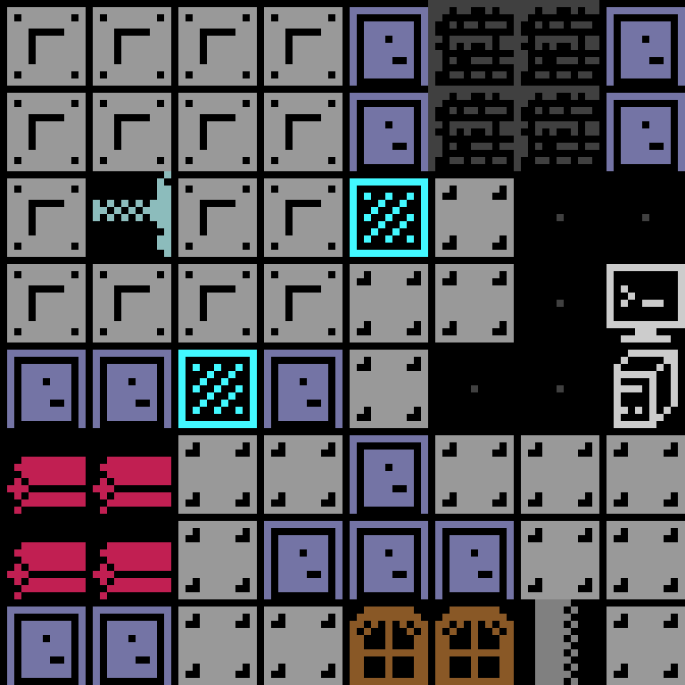 LLM, with version 7’s code, space station, spiral order, 8 by 8 cells.