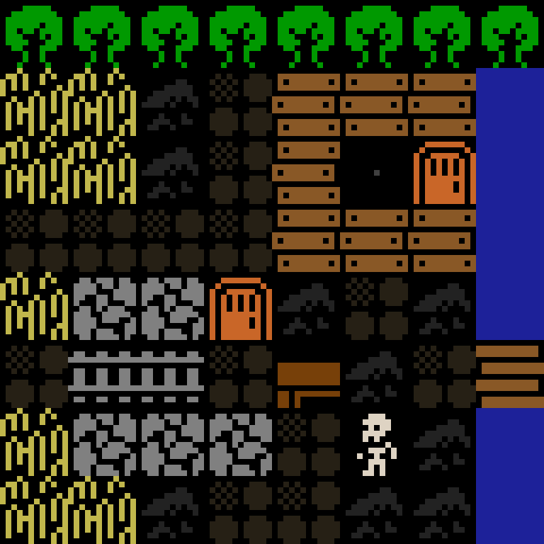 LLM, with version 7’s code, medieval village, frontier order, 8 by 8 cells.