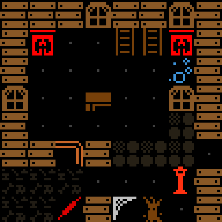 LLM, with version 7’s code, haunted mansion, spiral order, 8 by 8 cells.