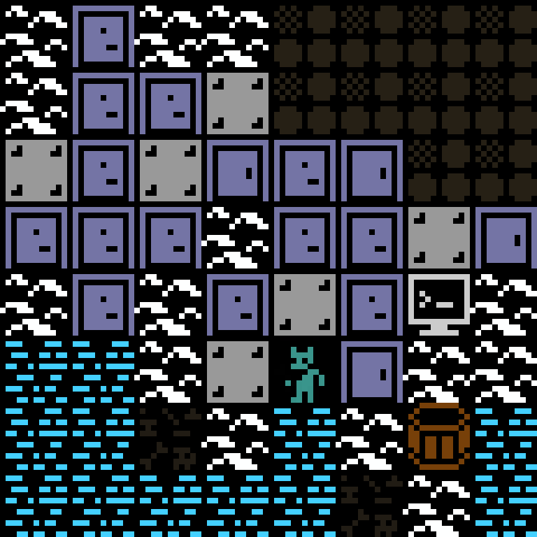 Cell by cell, version 7, arctic base, frontier order, 8 by 8 cells.