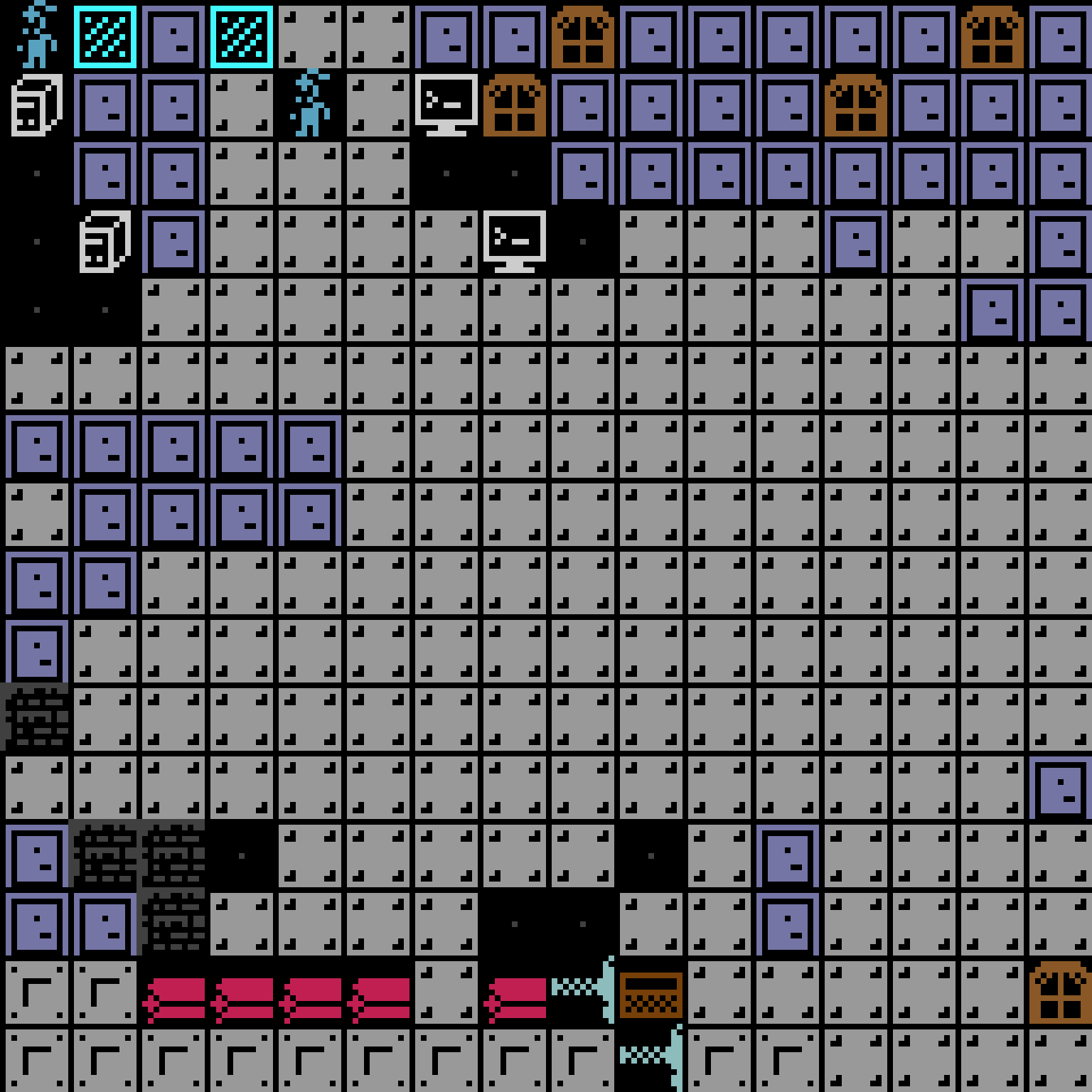 Cell by cell, version 7, space station, frontier order, 16 by 16 cells.