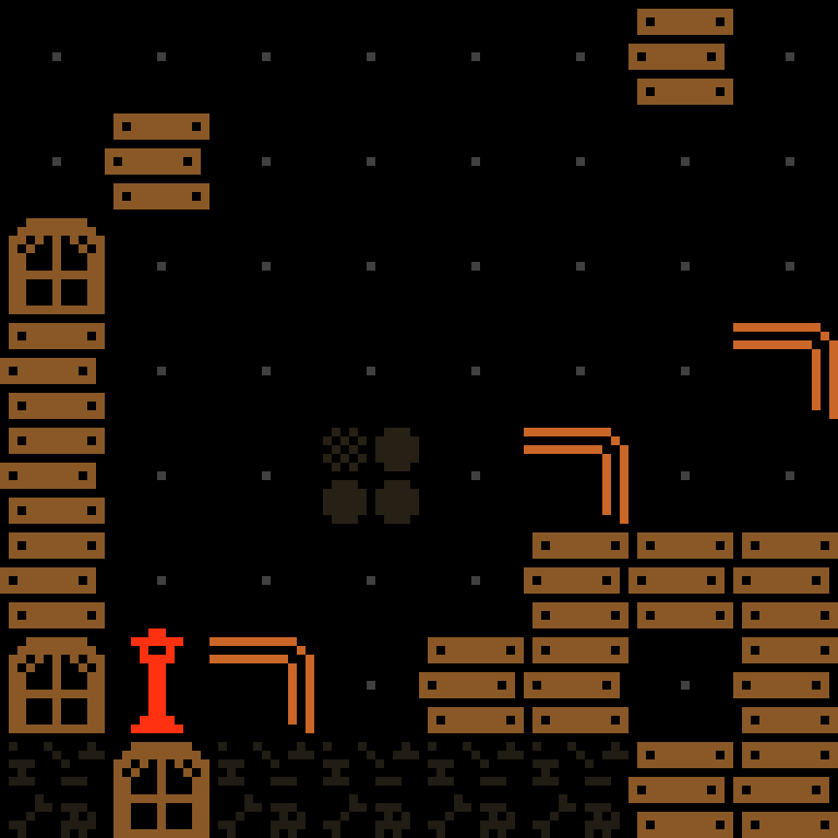 Cell by cell, version 7, haunted mansion, random order, 8 by 8 cells.