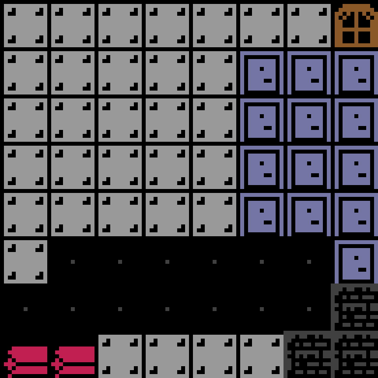 Cell by cell, version 7, space station, spiral order, 8 by 8 cells.