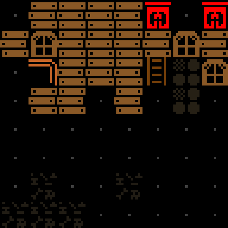 Cell by cell, version 7, haunted mansion, frontier order, 8 by 8 cells.