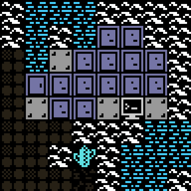 Cell by cell, version 7, arctic base, clustered order, 8 by 8 cells.