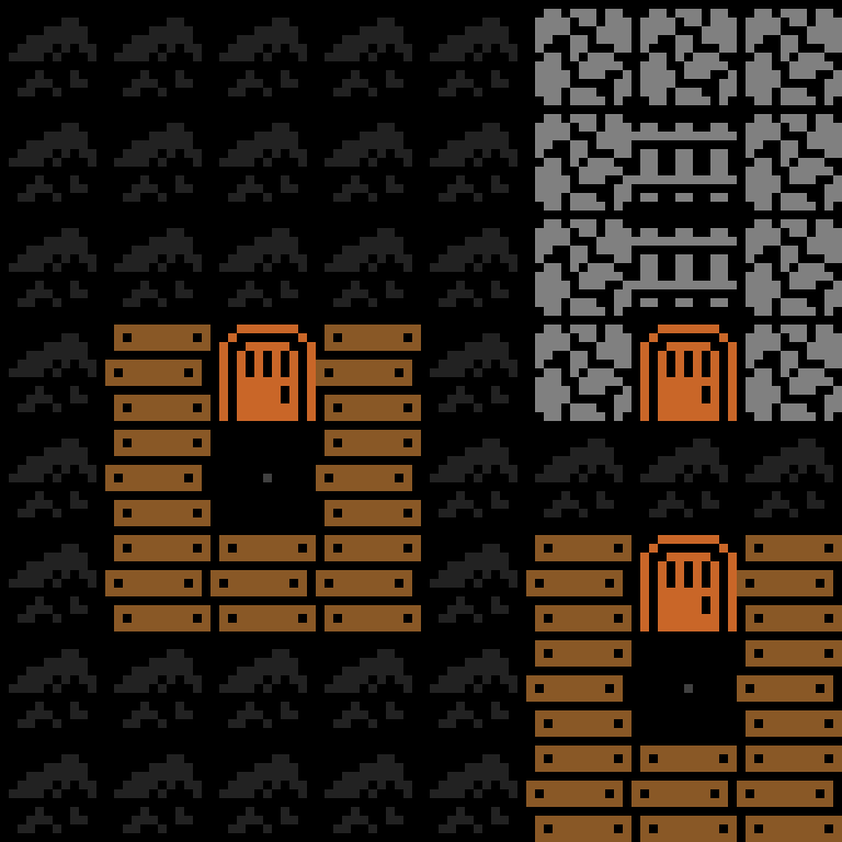 Batched, with version 8’s code, medieval village, spiral order, 8 by 8 cells.