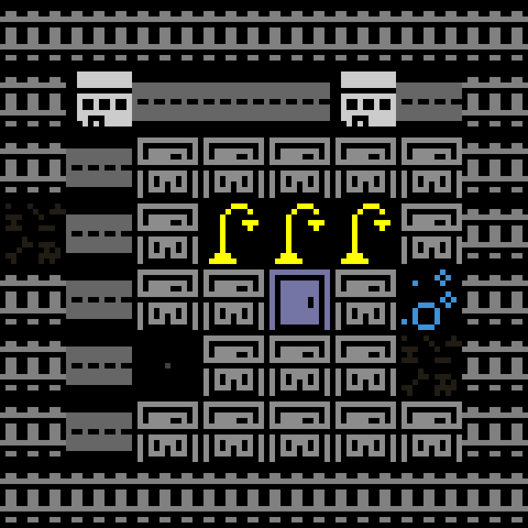 LLM, with version 8’s code, cyberpunk block, clustered order, 8 by 8 cells.