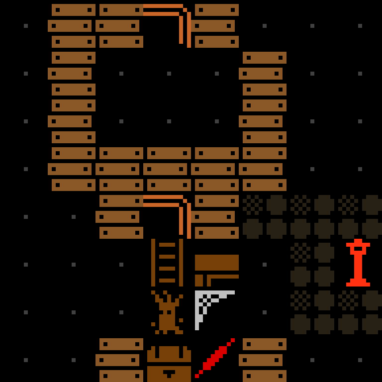 LLM, with version 8’s code, haunted mansion, spiral order, 8 by 8 cells.