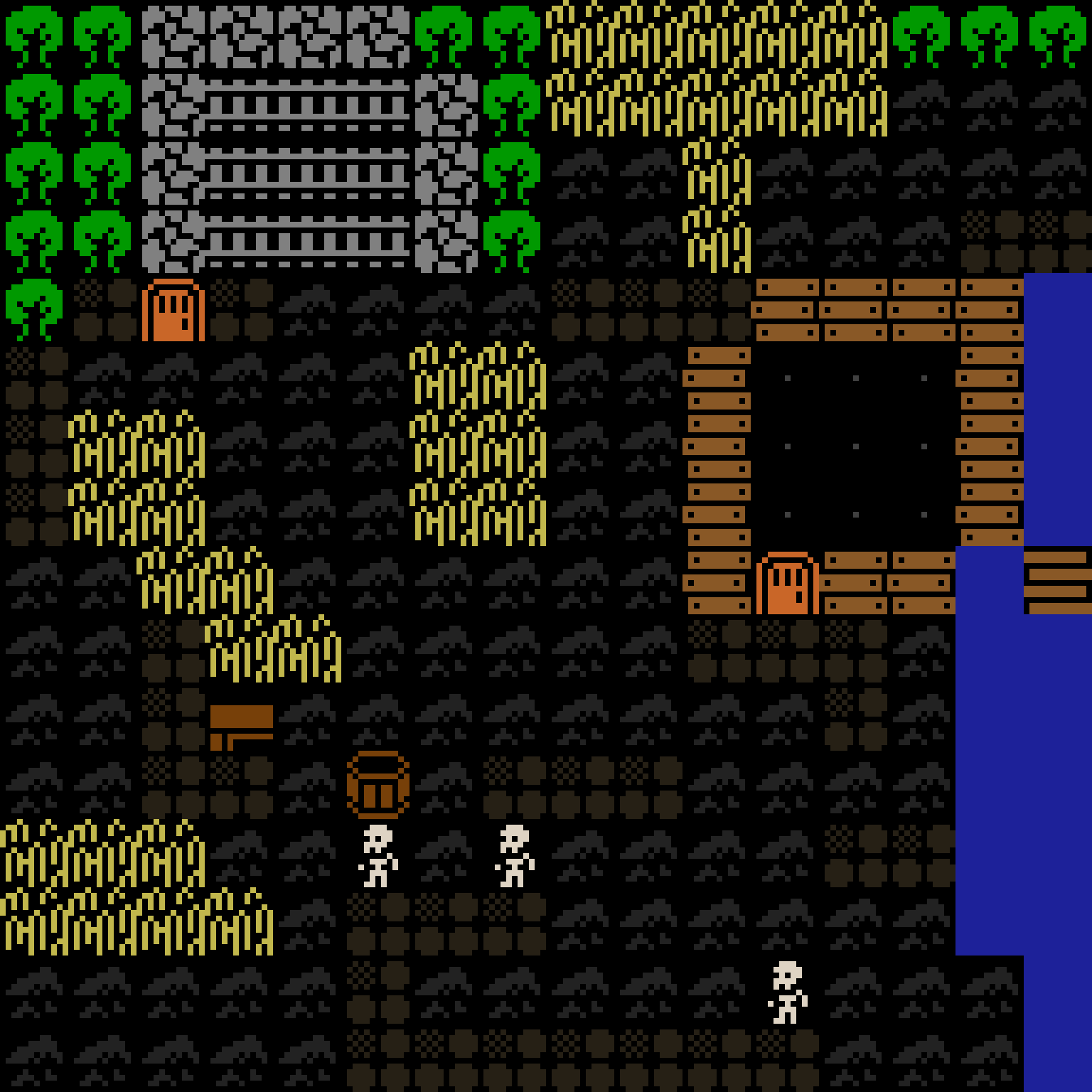 LLM, with version 8’s code, medieval village, spiral order, 16 by 16 cells.