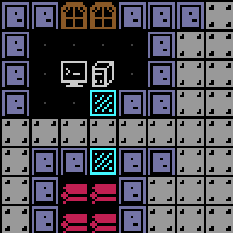 LLM, with version 8’s code, space station, branching order, 8 by 8 cells.