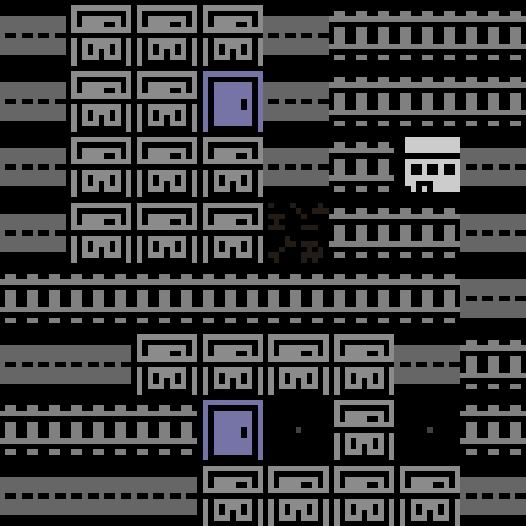 LLM, with version 8’s code, cyberpunk block, frontier order, 8 by 8 cells.
