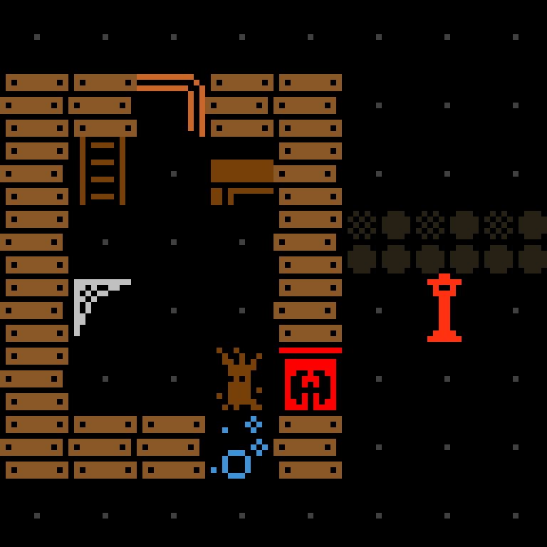 LLM, with version 8’s code, haunted mansion, frontier order, 8 by 8 cells.