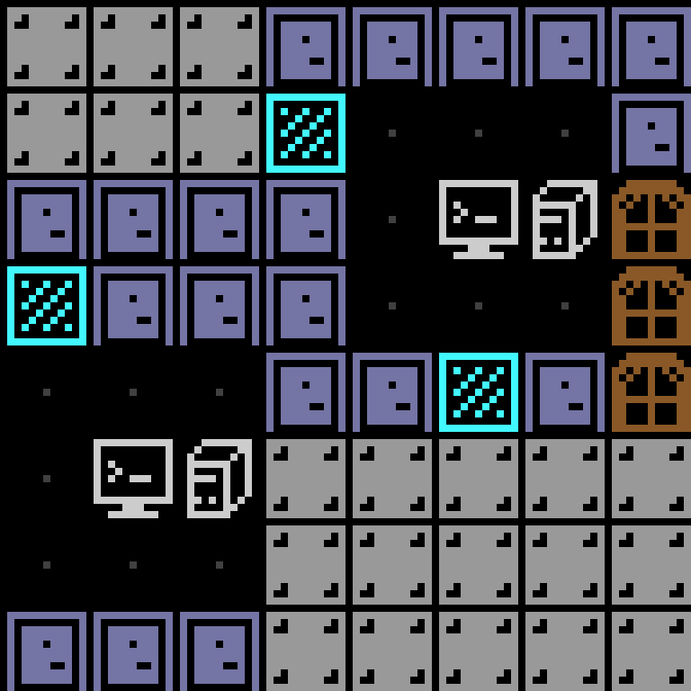 LLM, with version 8’s code, space station, random order, 8 by 8 cells.