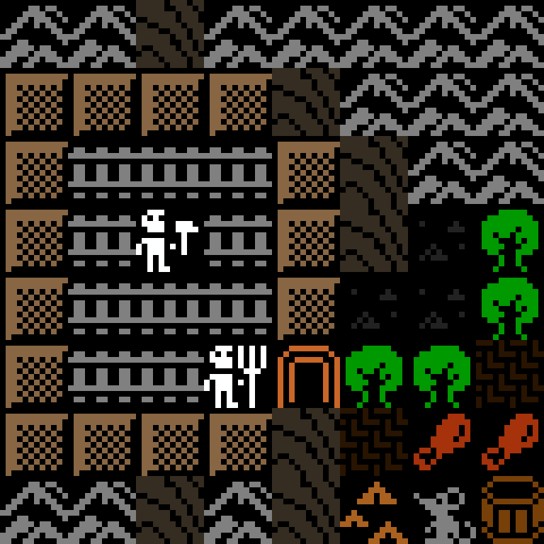 LLM, with version 8’s code, desert outpost, frontier order, 8 by 8 cells.