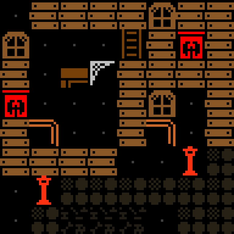 LLM, with version 8’s code, haunted mansion, spiral order, 8 by 8 cells.