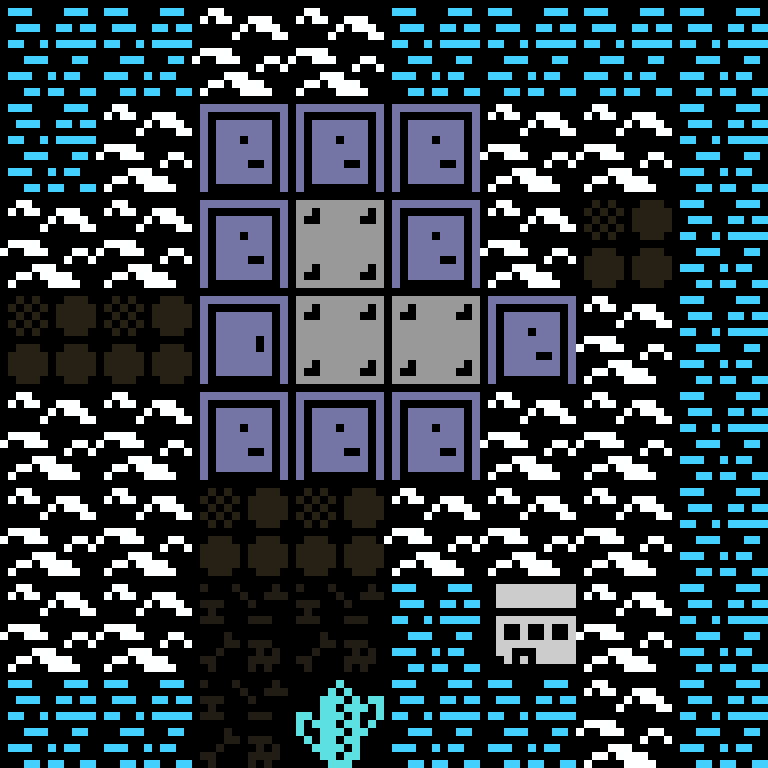 LLM, with version 8’s code, arctic base, clustered order, 8 by 8 cells.